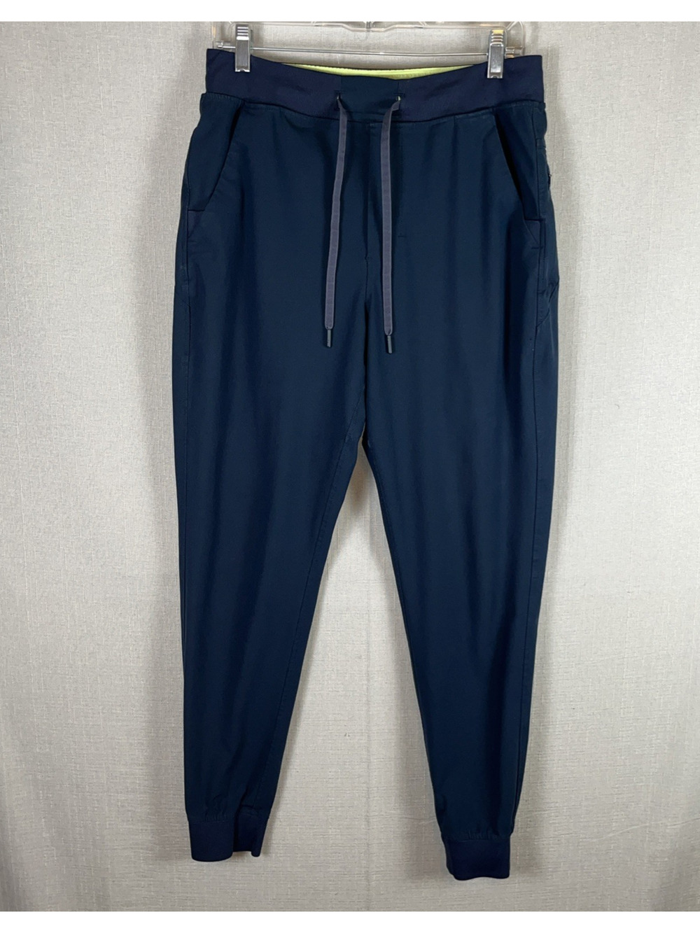 Birddogs Mens Size L Blue Boom For Your Boomstick Zip Pocket Jogger Pants *FLAW